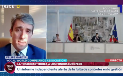 Felipe García habla en Trece TV sobre la falta de controles que apunta la WCA sobre el plan de inversión del gobierno de los fondos europeos